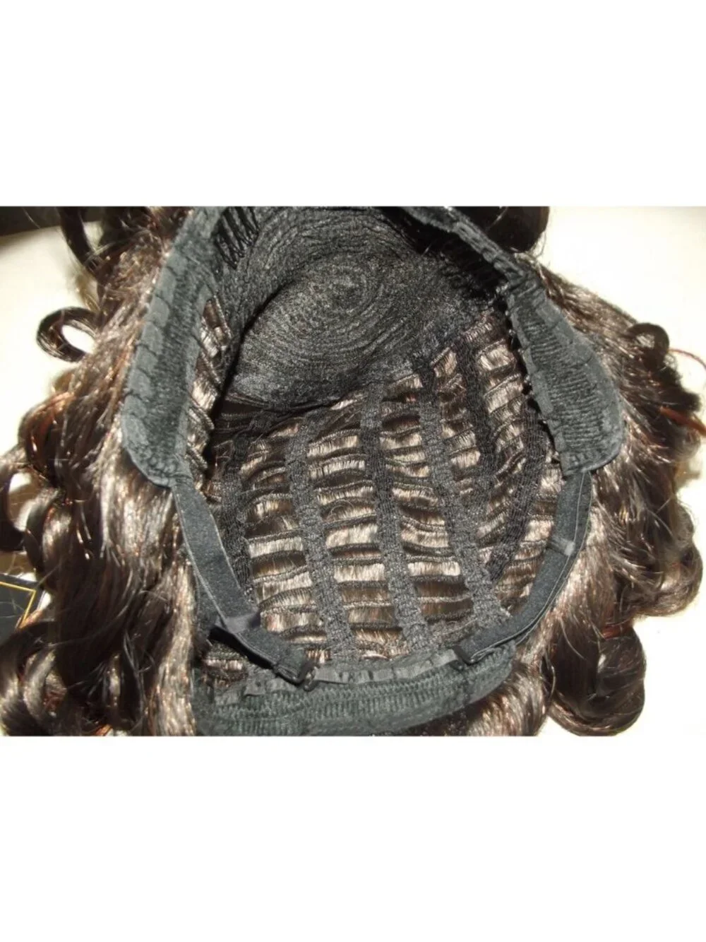 Keat Curly Wig Womens Afro Ombre Brown Natural Short Afro Loose Bangs Daily Wear